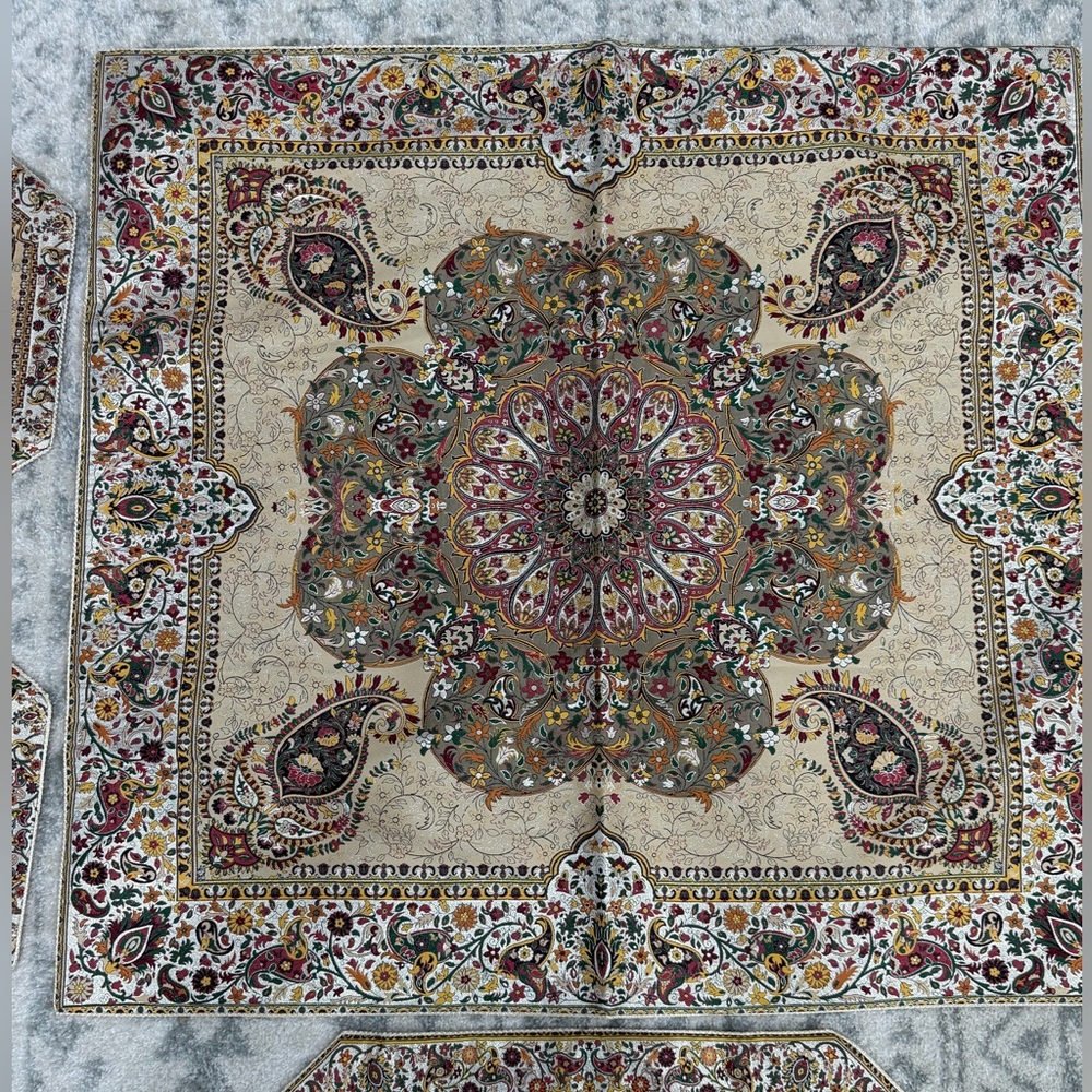 Persian Termeh 5Pc Table Set Runners Tablecloth Placemats Luxury Decor - Picture 7 of 8